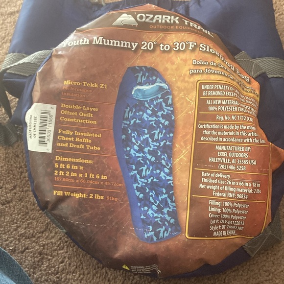 Ozark trail youth sleeping bag - Picture 4 of 4